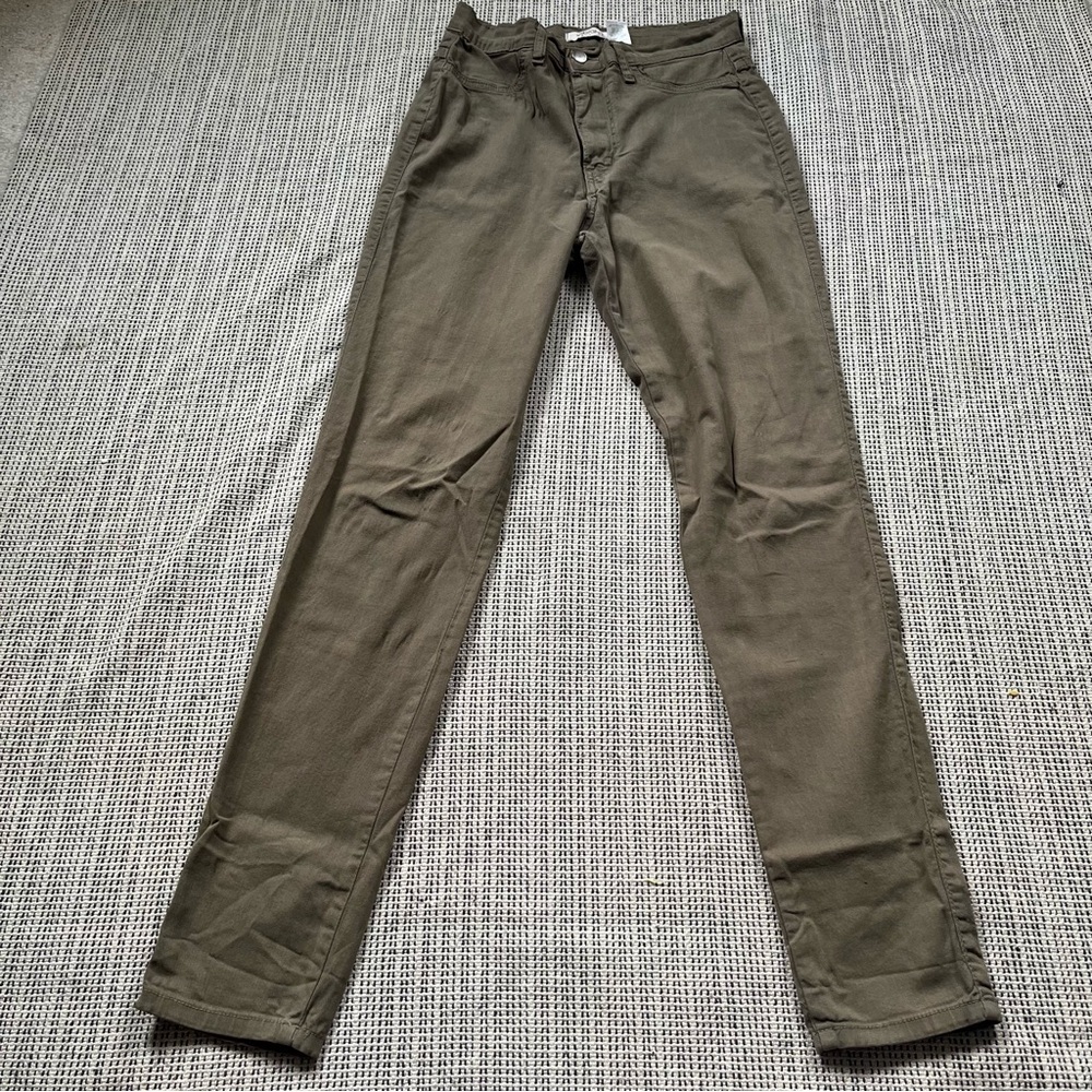 Vibrant Khaki Casual High Waisted Skinny Jeggings Size 9